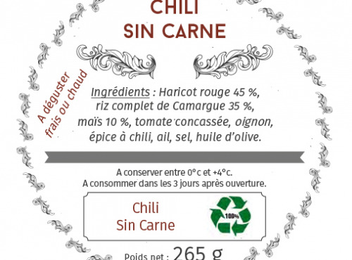 Les Bocaux du Bistrot - Chili sin carne