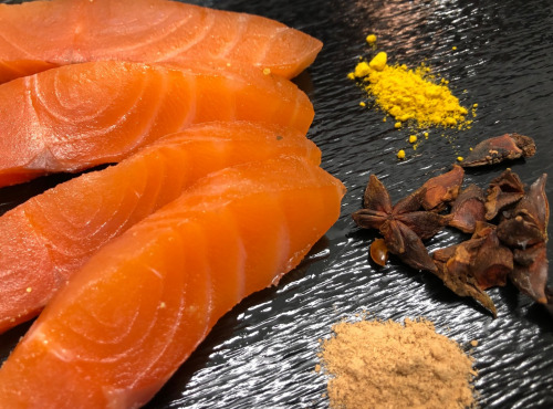 Lionel Durot - Gravlax de saumon biologique au curcuma