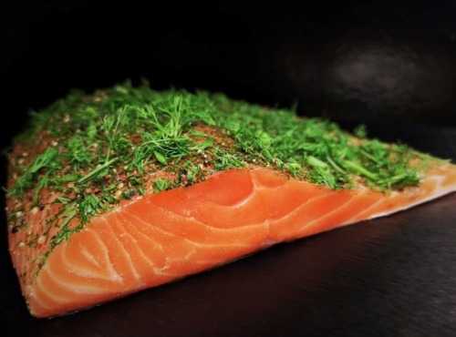 Thierry Salas, fumage artisanal - Pavé de saumon mariné, gravlax - 1kg