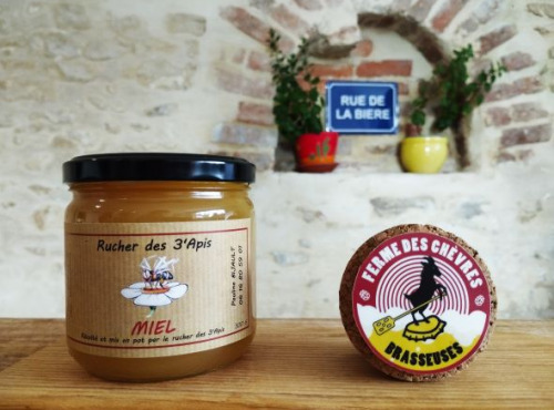 Ferme des Chèvres Brasseuses - Miel d'été - Pot de 500g