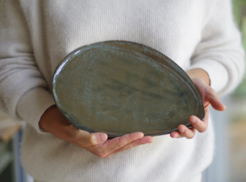 Atelier Eva Dejeanty - Service de Vaisselle en Céramique (Grès) : 2 Assiettes Modèle Cellule Taille M