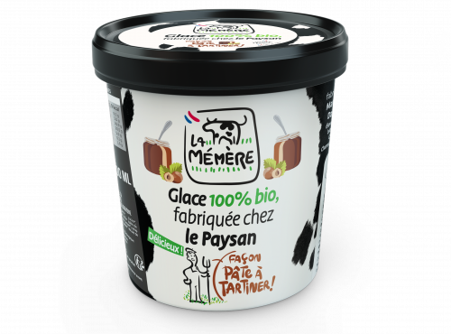 Les Glaces du Semnon - La Mémère - Glace façon pâte à tartiner 100% bio 500mL X8