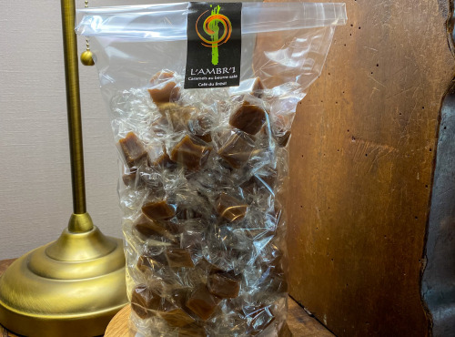 L'AMBR'1 Caramels et Gourmandises - Caramels Au Café Du Brésil - Sachet De 500g