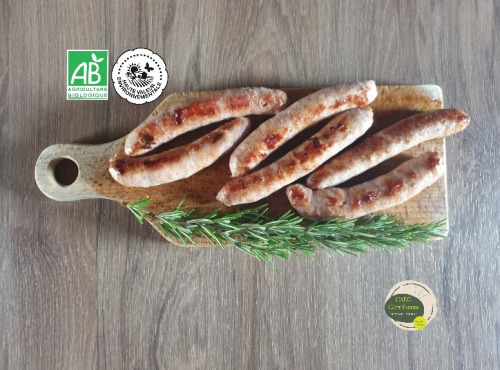 GAEC Côte Pardin - 12 Saucisses 100 % Veau BIO Race Aubrac - 900 g - PAQUES