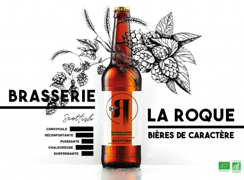 La Roque  Brasserie Bio, paysanne et familiale - Bière Scottish 6x75cl - Brasserie Fermière Bio