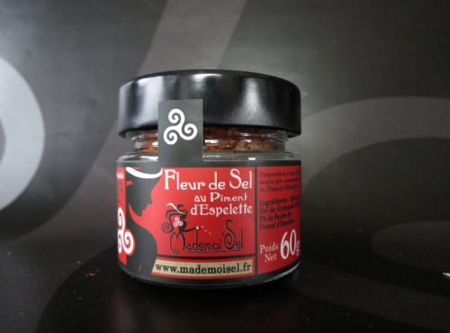 Le Panier à Poissons - Fleur De Sel Au Piment D'espelette 60g, 100% Sel De Guérande