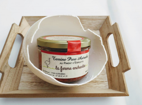 La Ferme Enchantée - Terrine Pure Autruche au Piment d'Espelette - 180 gr