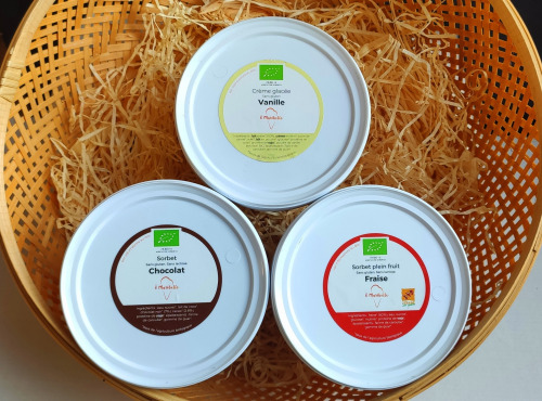 O Maribelle - Lot de 3 glaces (sorbets et crème glacée) 500 ml