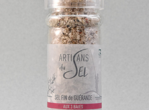 Artisans du Sel - Moulin à Sel au Poivre 3 Baies 80g