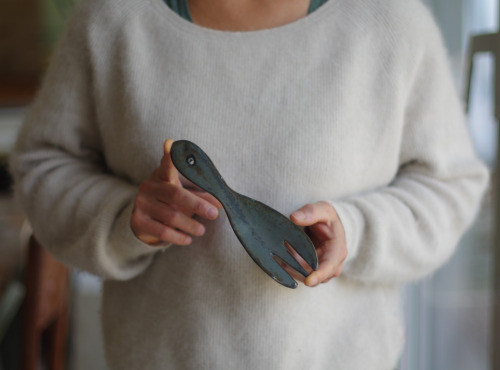 Atelier Eva Dejeanty - Fourchette en Céramique (grès) Modèle Cellule