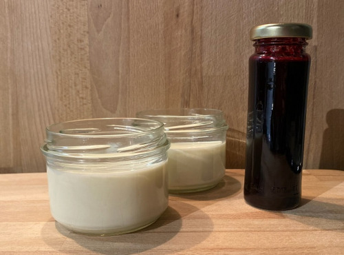 Le Jardin des Gallines - Panna cotta et son coulis de cassis bio