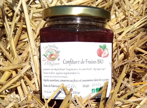 Les Jardins d'Abylone - BIO - Confiture de fraises bio