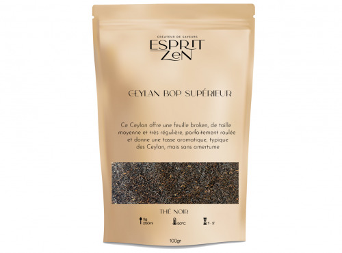 Esprit Zen - Thé Noir "Ceylan BOP supérieur" - nature - Sachet 100g