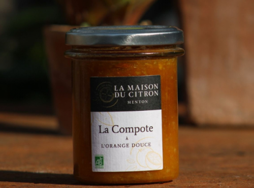 La Maison du Citron - Compote Bio à l'orange douce 170g