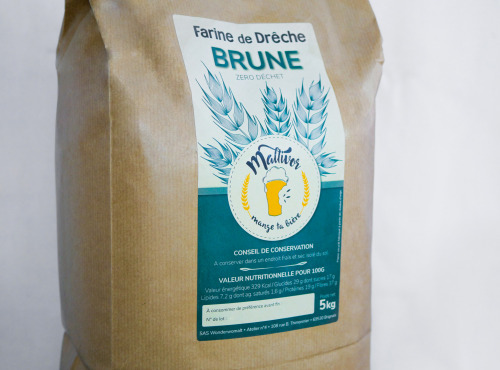 Maltivor - Farine de Drêche de Bière Brune BIO – 5 kg