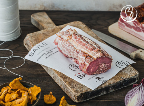 Maison BAYLE   -                                                                                                                                       Champions du Monde de boucherie 2016 - Rôti de veau aux girolles - 1kg400