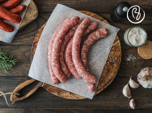 Maison BAYLE   -                                                                                                                                       Champions du Monde de boucherie 2016 - Saucisse - Chipolatas - Godiveaux - 4 x 5  pièces