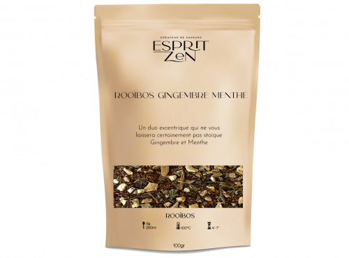 Esprit Zen - Rooïbos "Gingembre Menthe" - Sachet 100g