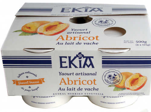 Bastidarra – Ekia - Yaourt Abricot Brassé 4*125 gr