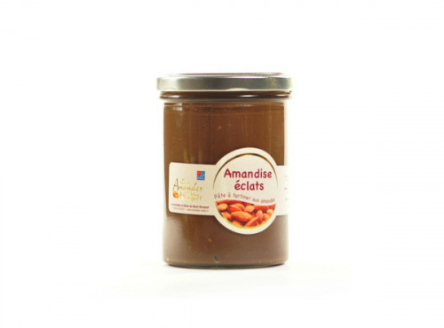 Les amandes et olives du Mont Bouquet - Amandise 200gr – Pâte à tartiner au chocolat et éclats d'amandes