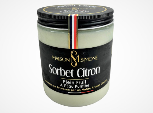 Maison Simone - Glaces au Lait de Bufflonne - Sorbet "Plein Fruit" Citron à l'eau purifiée - 350g