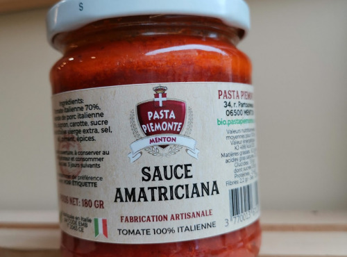 PASTA PIEMONTE - Sauce Tomate à l'Amatriciana