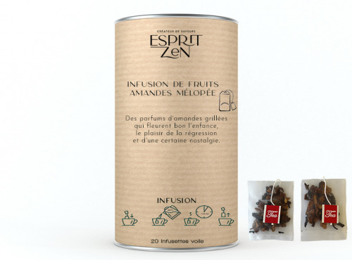 Esprit Zen - Infusion de Fruits "Amandes Mélopée" - Boite de 20 Infusettes