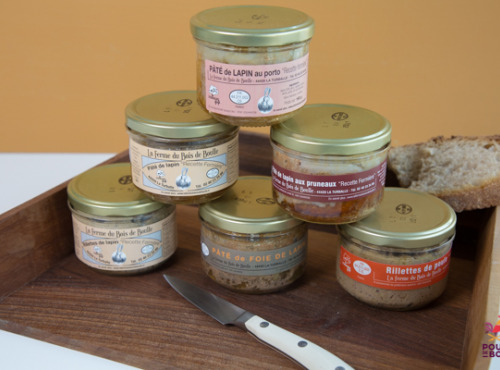 Ferme du Bois de Boulle - Assortiment de 4 pâtés de lapin et 2 rillettes