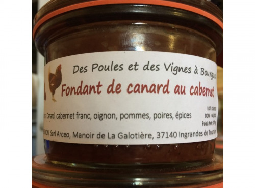 Des Poules et des Vignes à Bourgueil - Fondant De Canard Au Cabernet