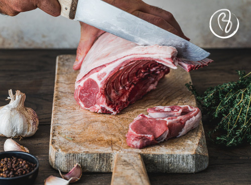 Maison BAYLE   -                                                                                                                                       Champions du Monde de boucherie 2016 - Côte d'Agneau Première - 400g