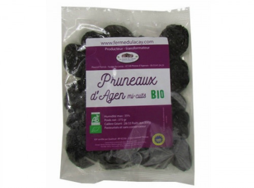 Ferme du Lacay - Pruneaux d'Agen Mi-cuits Dénoyautés Bio - 375g