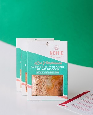 Nomie, le goût des épices - Les Voluptueuses. Mélange Pour Aubergines Fondantes Au Lait De Coco