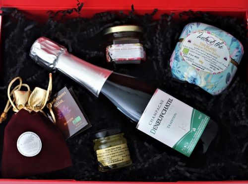 Le safran - l'or rouge des Ardennes - Coffret cadeau "Champagne et Thé et Safran"