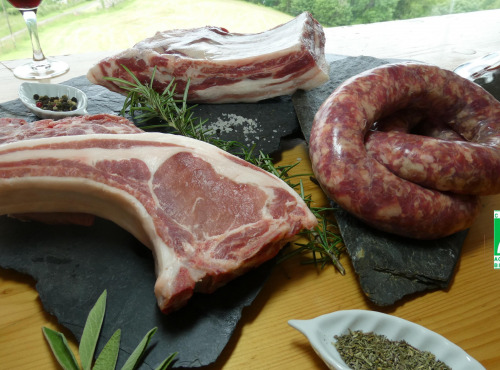 Terres En Vie - Cochon Mangalica Bio Mature (2 ans et demi d'élevage) - Assortiment à Griller 2.5 kg