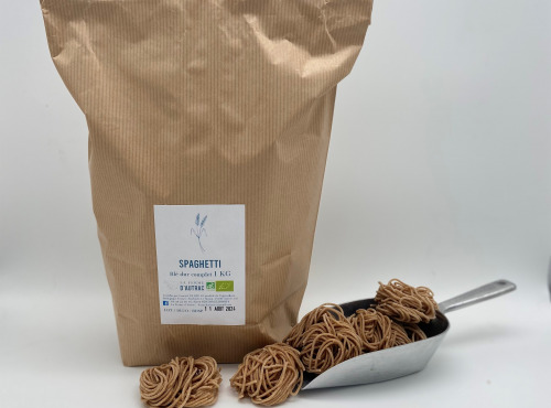 La Ferme d’Autrac - Spaghetti à la farine de blé dur BIO 1kg