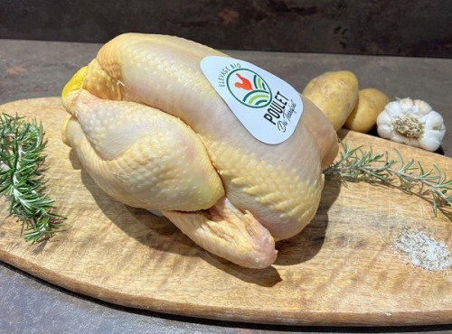 Charcuterie Commenges - 1 Poulet Entier Fermier BIO - 1.8kg