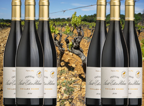 Château Saint Estève d'Uchaux - Vieilles Vignes Rouge 2017 Fûts de chêne AOP Massif d’Uchaux Villages x6