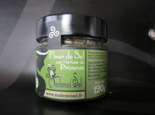 Le Panier à Poissons - Fleur De Sel Aux Herbes De Provence 120g, 100% Sel De Guérande