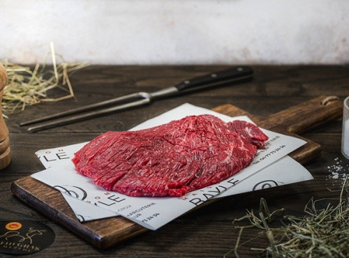 Maison BAYLE   -                                                                                                                                       Champions du Monde de boucherie 2016 - Bavette de bœuf Fin Gras du Mézenc AOP -  500g