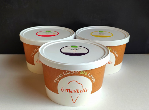 O Maribelle - Lot de 3 sorbets plein fruit 1 litre