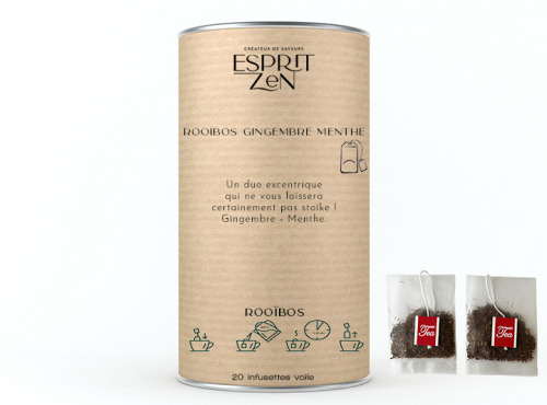 Esprit Zen - Rooïbos "Gingembre Menthe" - Boite de 20 Infusettes