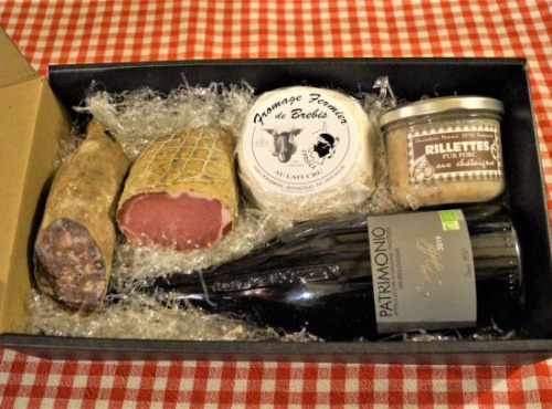 Charcuterie Mannei - Coffret Cadeau Charcuterie, Fromage et Vin Corse