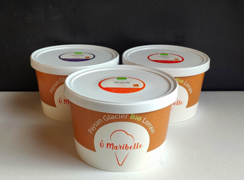 O Maribelle - Lot de 3 sorbets plein fruit 1 litre