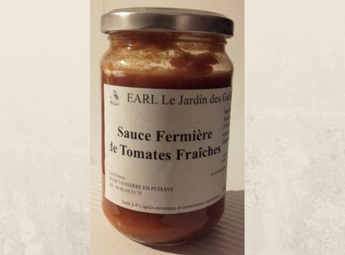 Le Jardin des Gallines - Pot De Sauce Fermière De Tomates Fraiches Bio