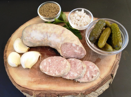 Mas de Monille - Saucisson à l'ail 220g - Porc noir gascon