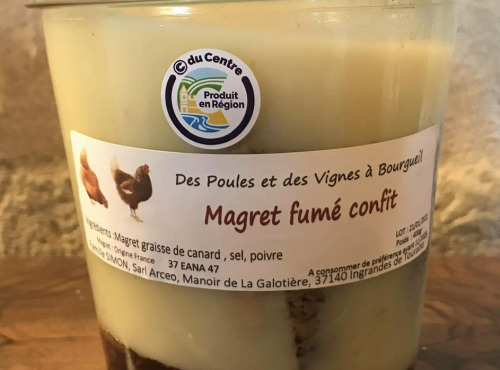 Des Poules et des Vignes à Bourgueil - Magret fumé Confit