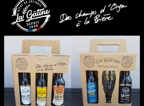 La Gâtine - Coffret Cadeaux: 2 coffrets de bières artisanales à offrir + verre offert