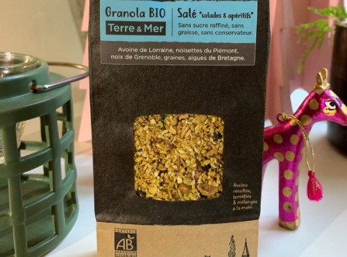 Ferme des Jardins - Granola Bio Salé Terre Et Mer : Noisette, Graines Et Laitue De Mer De Roscoff