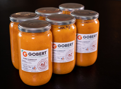 Gobert, l'abricot de 4 générations - Purée d'abricots - lot de 6 pots de 780g