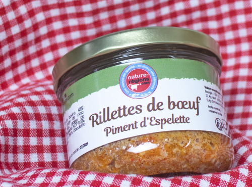 Nature et Régions - Rillettes de Boeuf Charolais aux Piments d'Espelette